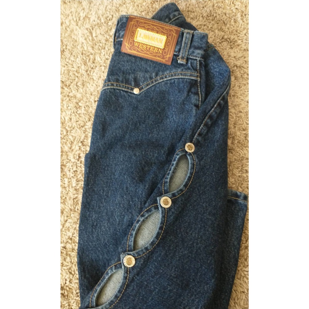 Western Lawman Vintage Slim Fit Cut Out High Waisted Jeans tag reads size 1
